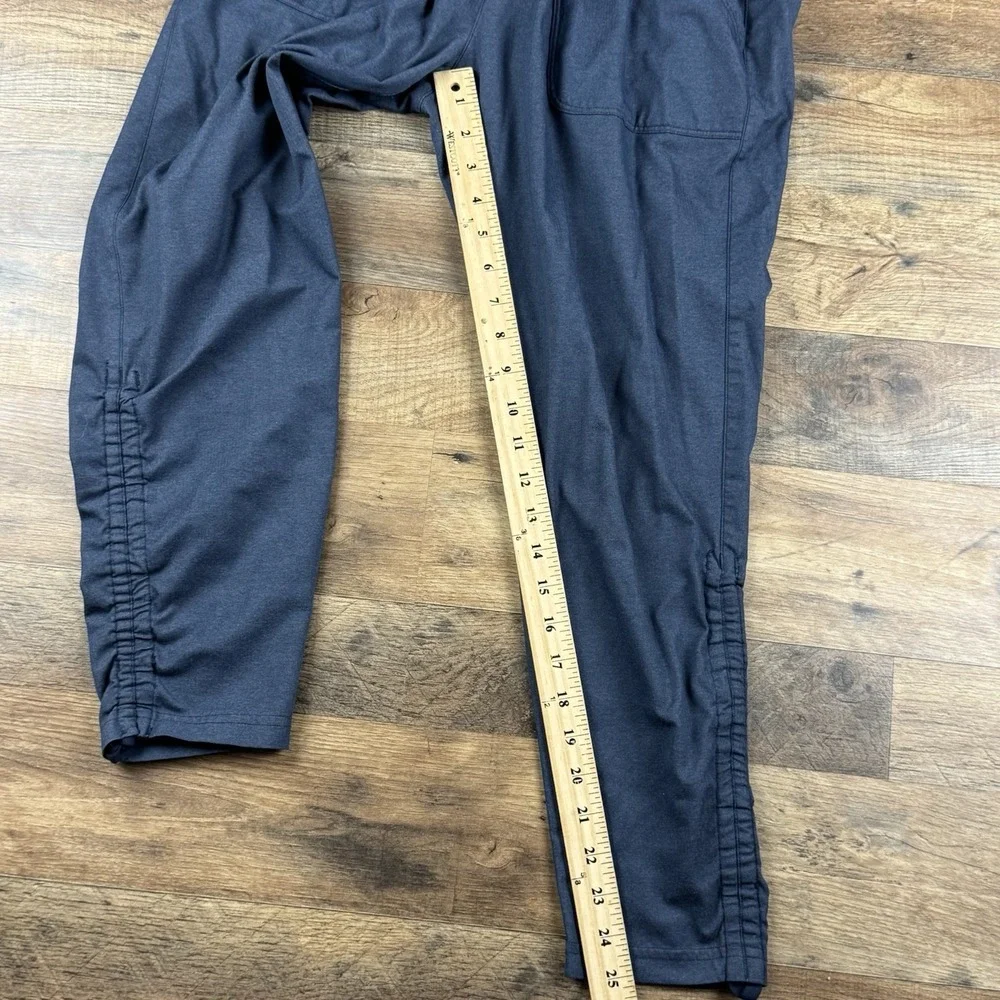 North Face Pants Womens M Blue Drawstring Outdoor Hiking‎ Ruched Leg Yoga